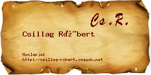 Csillag Róbert névjegykártya
