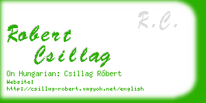 robert csillag business card